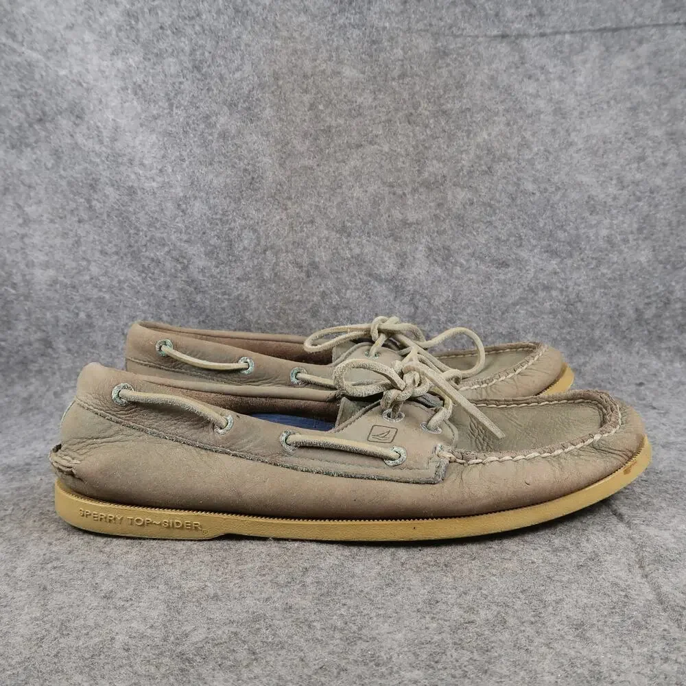 Sperry Boat Shoes Mens 10.5 Casual Leather Moc Toe 2 Eye Dock Sneaker Classic